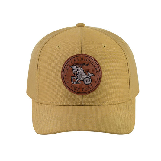 Capricorn Zodiac V2 6-Panel Baseball Cap with Khaki front and Khaki back