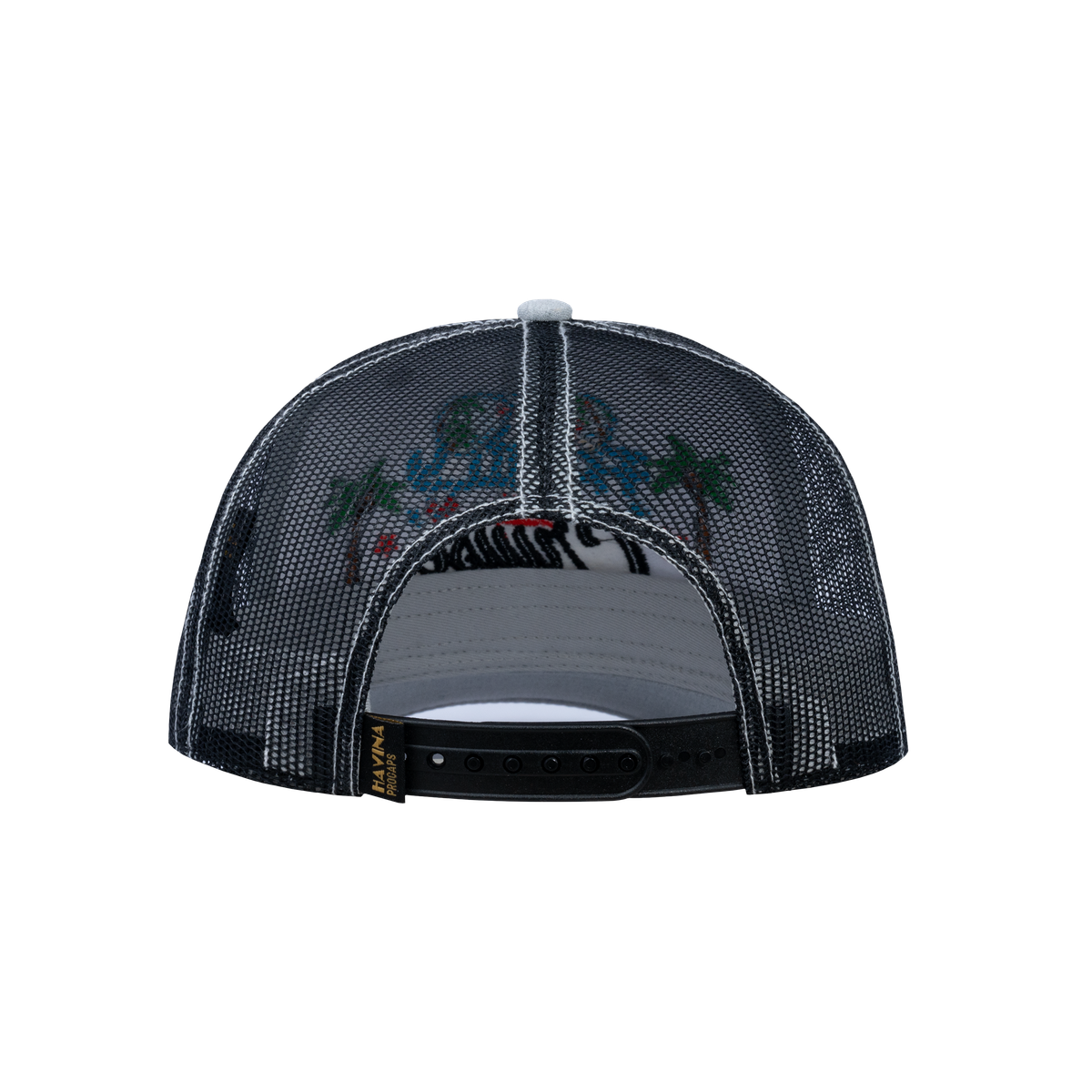 Embroidered Family Cruise - Traveling - 6 Panel Trucker Hat - Light Gray/Black - Classic