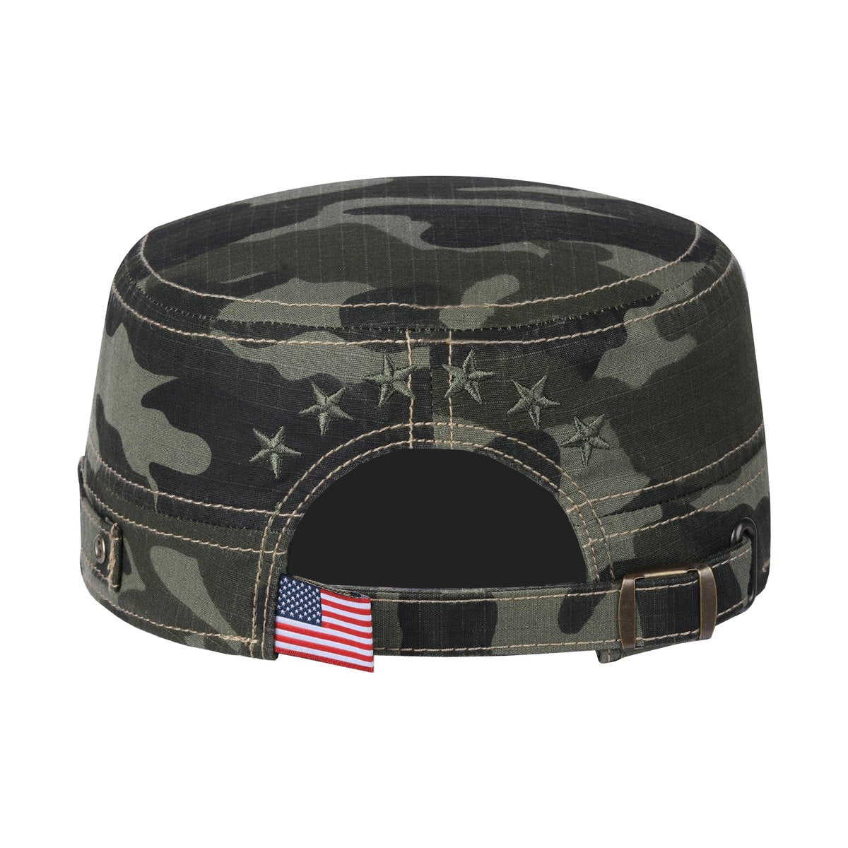 Embroidered The Star - Military Hat - Green Camo/Green Camo