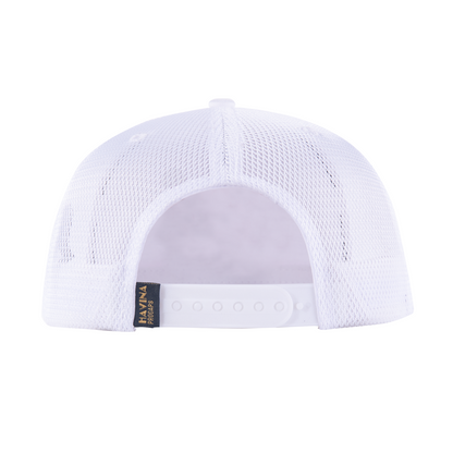 Golf 5-Panel Trucker Hat with Olive front and White back