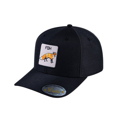 Fox V2 6-Panel Baseball Cap with Black front and Black back