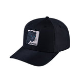 Leopard V2 6-Panel Baseball Cap with Black front and Black back