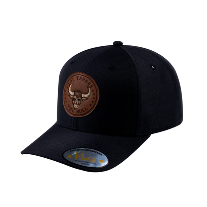 V2 Embroidered And Laser-Engraved Taurus Zodiac (April 20 - May 20) - 6 Panel Baseball Cap - Black/Black