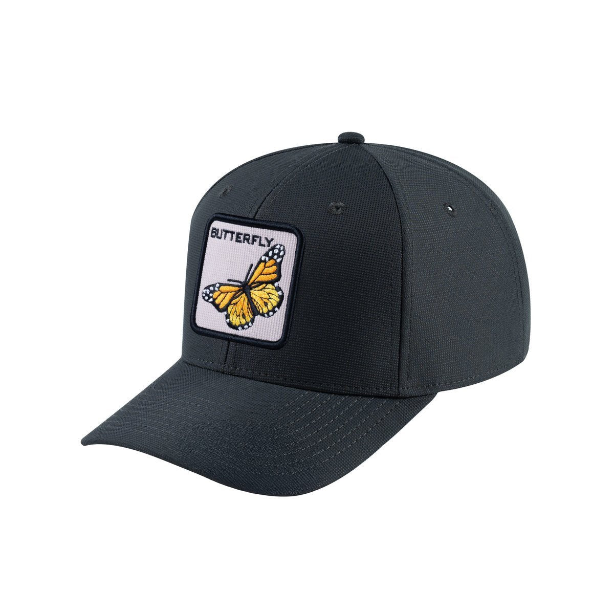 Butterfly V2 6-Panel Baseball Cap with Dark Grey front and Dark Grey back