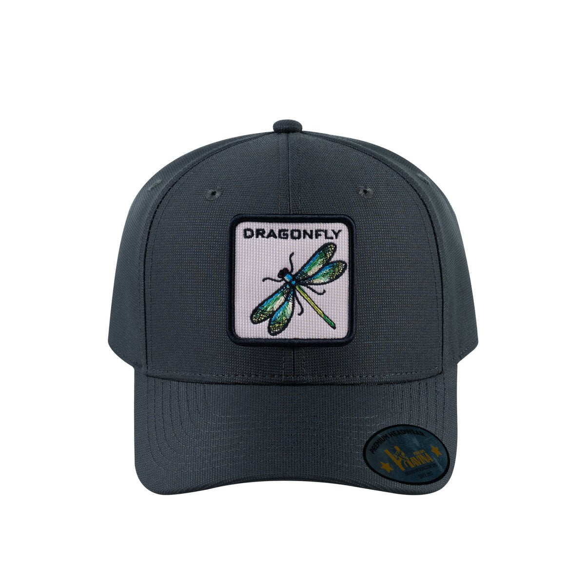 Dragonfly V2 6-Panel Baseball Cap with Dark Grey front and Dark Grey back