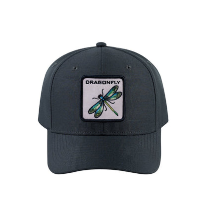 Dragonfly V2 6-Panel Baseball Cap with Dark Grey front and Dark Grey back