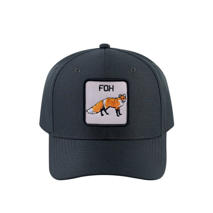 Fox V2 6-Panel Baseball Cap with Dark Grey front and Dark Grey back
