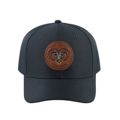 Aries Zodiac V2 6-Panel Baseball Cap with Dark Grey front and Dark Grey back