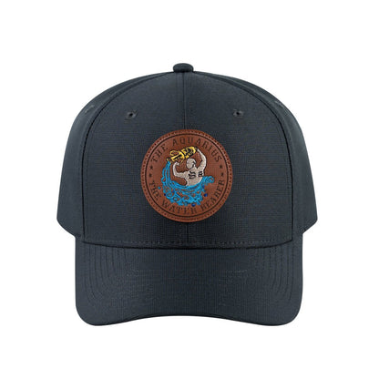 Aquarius Zodiac V2 6-Panel Baseball Cap with Dark Grey front and Dark Grey back