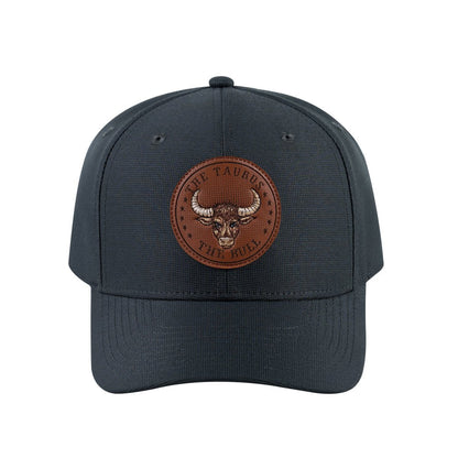 Taurus Zodiac V2 6-Panel Baseball Cap with Dark Grey front and Dark Grey back
