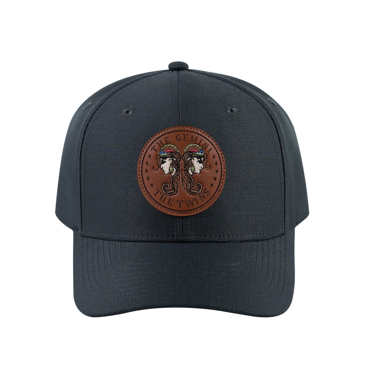 Gemini Zodiac V2 6-Panel Baseball Cap with Dark Grey front and Dark Grey back