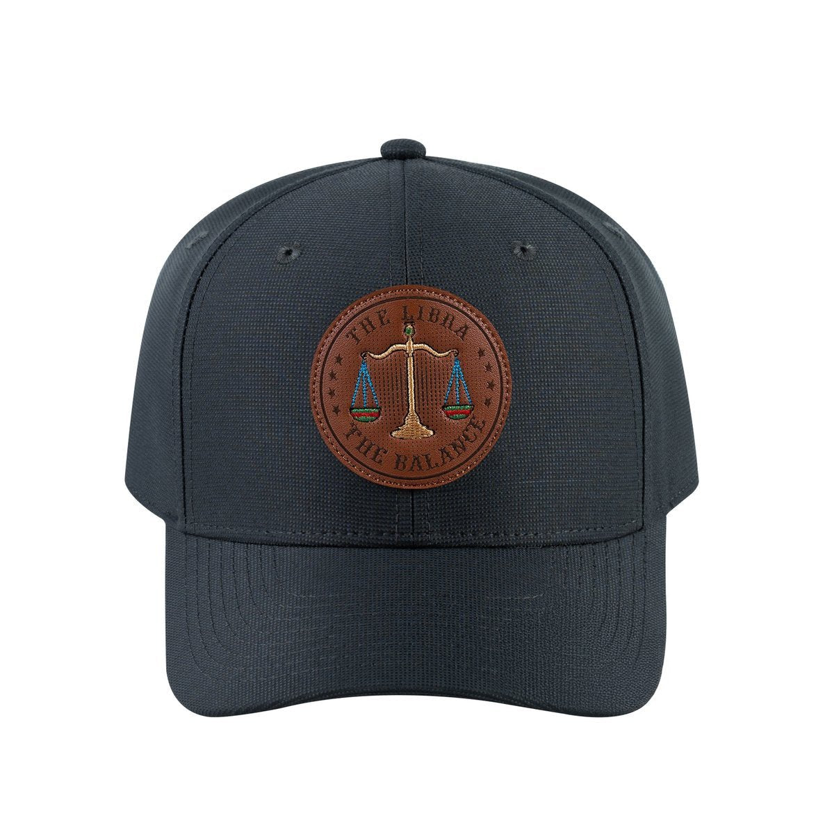 Libra Zodiac V2 6-Panel Baseball Cap with Dark Grey front and Dark Grey back