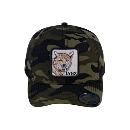 Lynx V2 6-Panel Baseball Cap with Green Camo front and Green Camo back