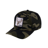 Deer V2 6-Panel Baseball Cap with Green Camo front and Green Camo back