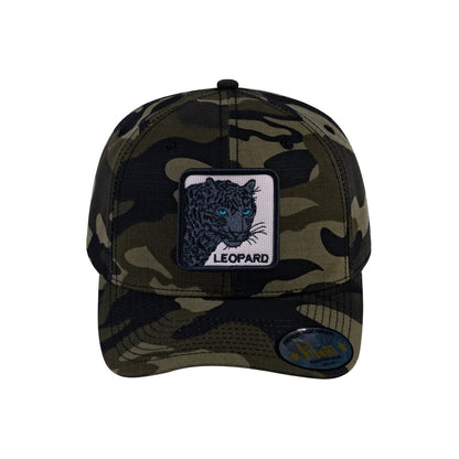 Leopard V2 6-Panel Baseball Cap with Green Camo front and Green Camo back