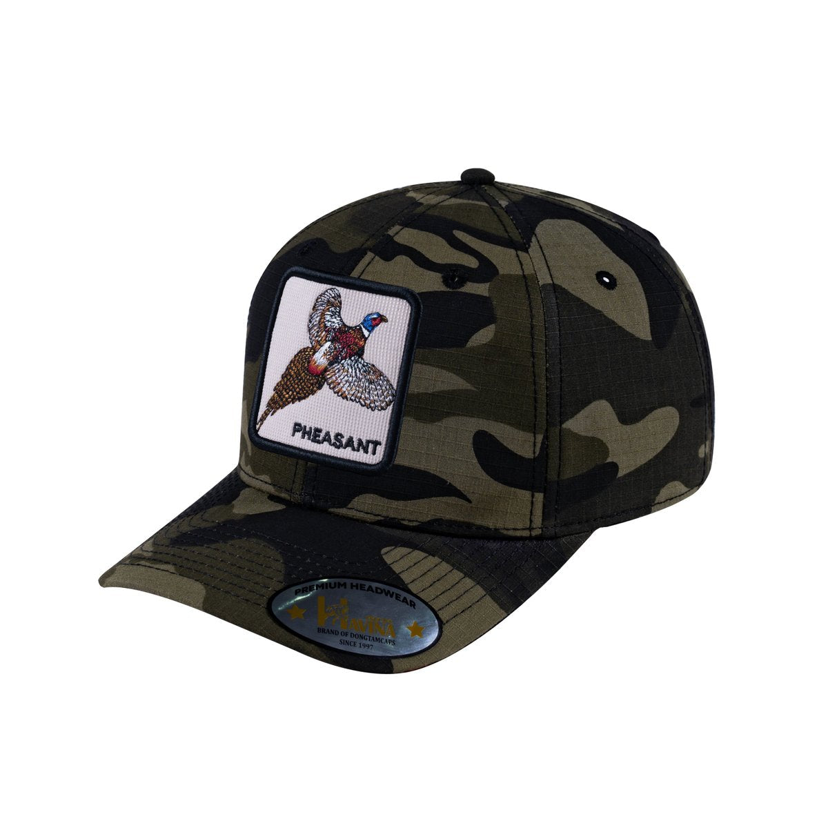 Pheasant V2 6-Panel Baseball Cap with Green Camo front and Green Camo back
