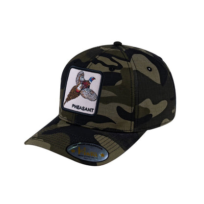 Pheasant V2 6-Panel Baseball Cap with Green Camo front and Green Camo back