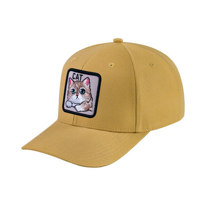 Cat V2 6-Panel Baseball Cap with Khaki front and Khaki back