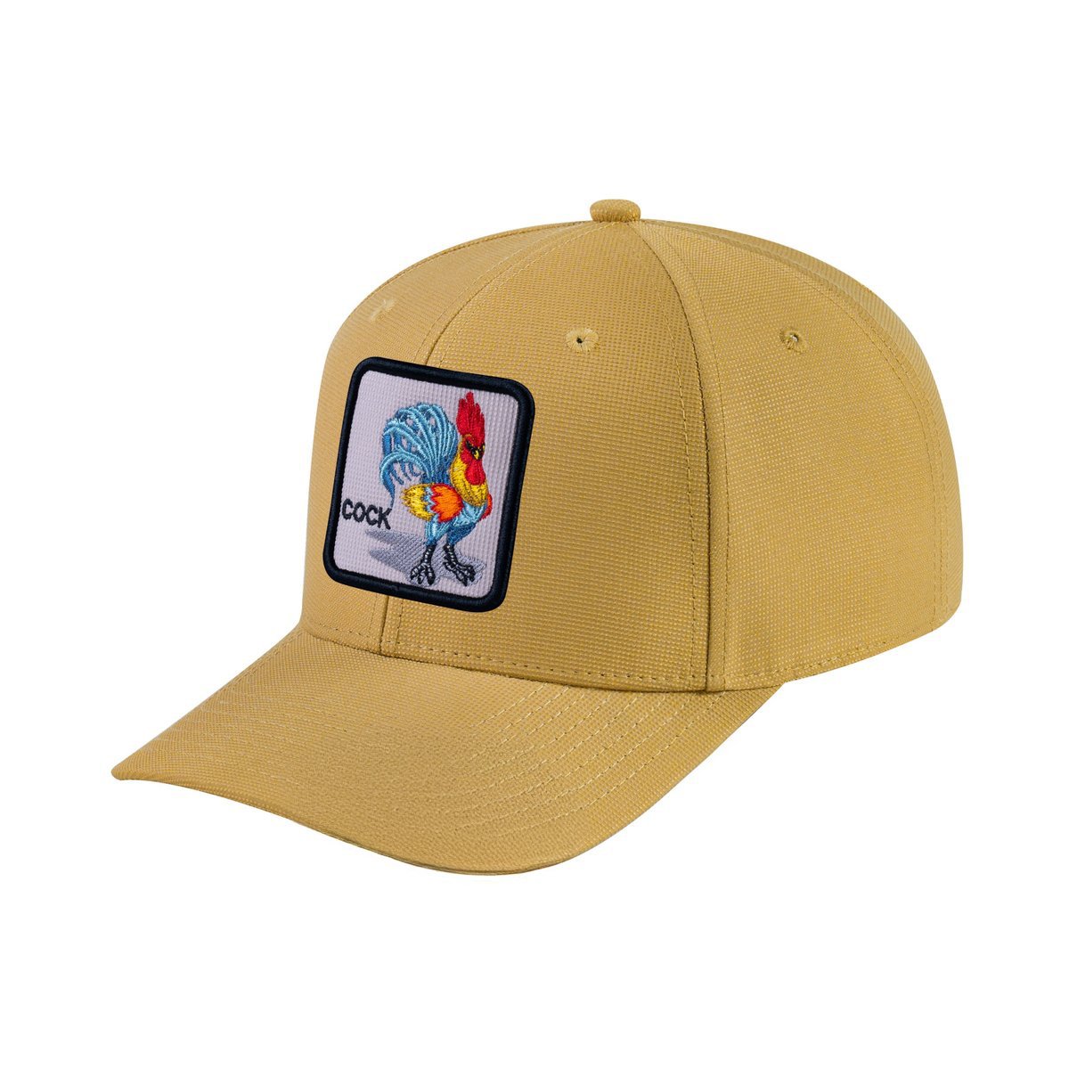 Chicken V2 6-Panel Baseball Cap with Khaki front and Khaki back