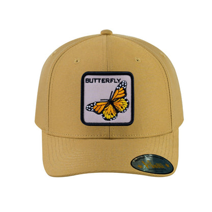 Butterfly V2 6-Panel Baseball Cap with Khaki front and Khaki back