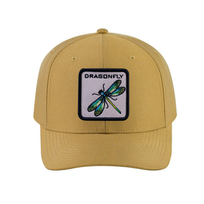 Dragonfly V2 6-Panel Baseball Cap with Khaki front and Khaki back