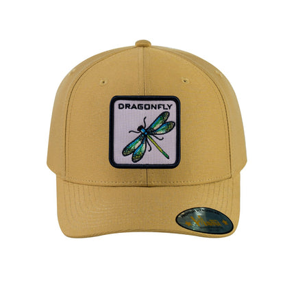 Dragonfly V2 6-Panel Baseball Cap with Khaki front and Khaki back