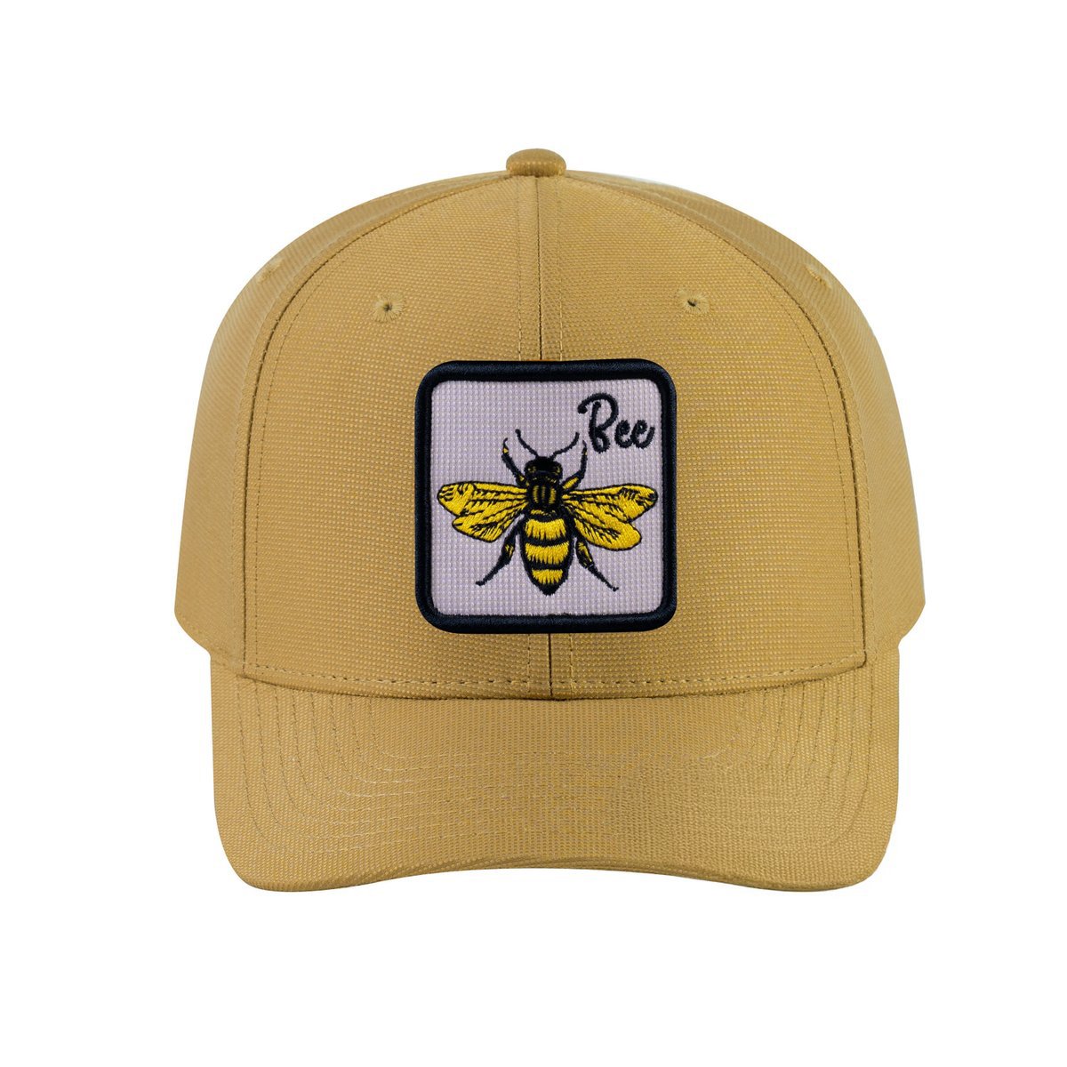 Bee V2 6-Panel Baseball Cap with Khaki front and Khaki back