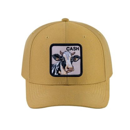 Cow V2 6-Panel Baseball Cap with Khaki front and Khaki back