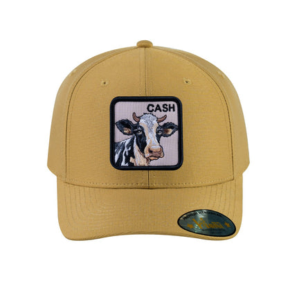 Cow V2 6-Panel Baseball Cap with Khaki front and Khaki back