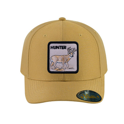 Hunter V2 6-Panel Baseball Cap with Khaki front and Khaki back