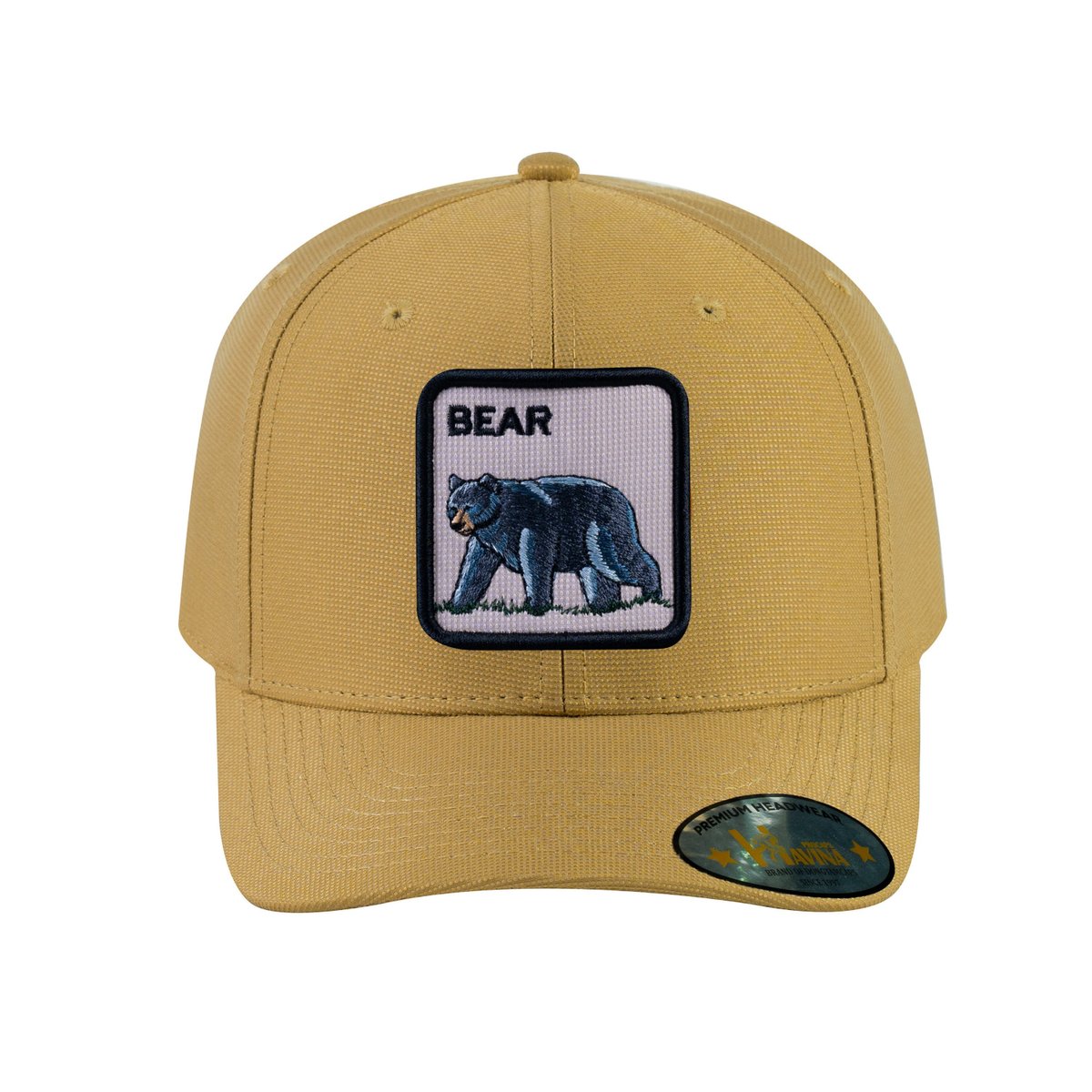 Bear V2 6-Panel Baseball Cap with Khaki front and Khaki back
