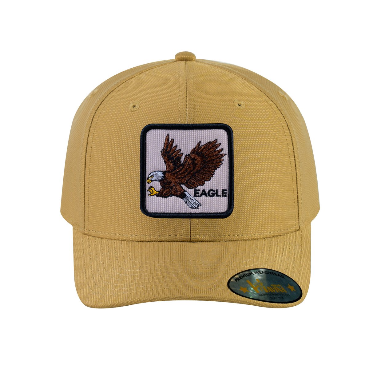 Eagle V2 6-Panel Baseball Cap with Khaki front and Khaki back