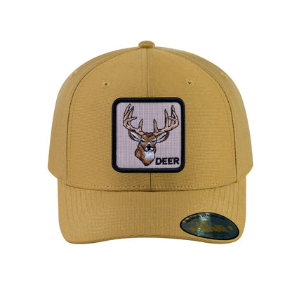 Deer V2 6-Panel Baseball Cap with Khaki front and Khaki back