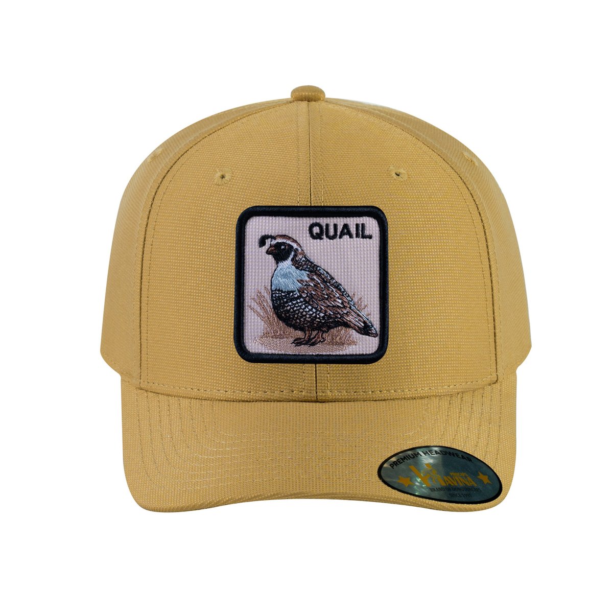 Quail V2 6-Panel Baseball Cap with Khaki front and Khaki back
