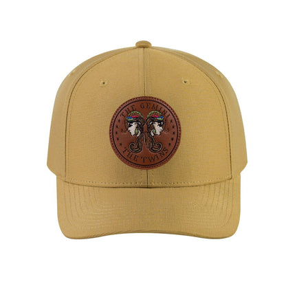 Gemini Zodiac V2 6-Panel Baseball Cap with Khaki front and Khaki back