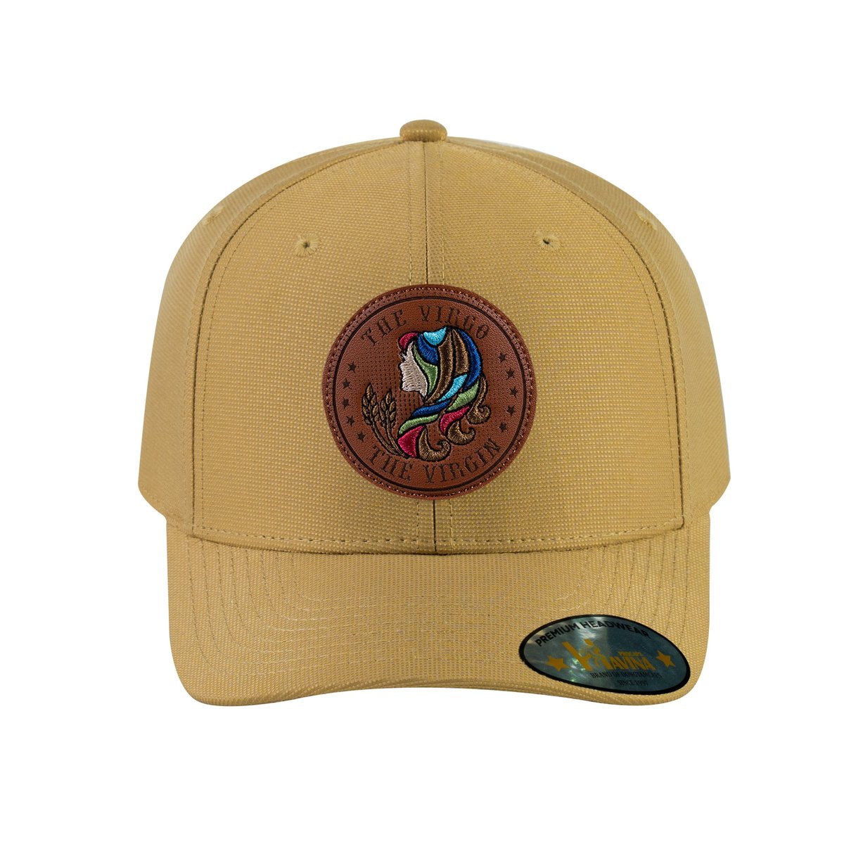 Virgo Zodiac V2 6-Panel Baseball Cap with Khaki front and Khaki back