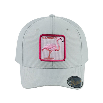 Flamingo V2 6-Panel Baseball Cap with Light Grey front and Light Grey back