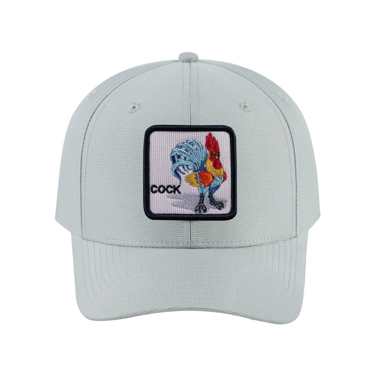 Chicken V2 6-Panel Baseball Cap with Light Grey front and Light Grey back