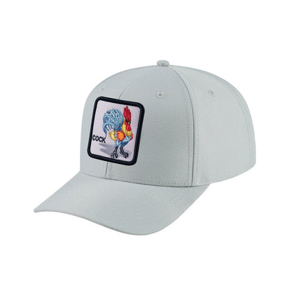 Chicken V2 6-Panel Baseball Cap with Light Grey front and Light Grey back