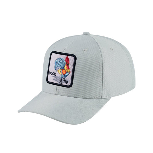 Chicken V2 6-Panel Baseball Cap with Light Grey front and Light Grey back