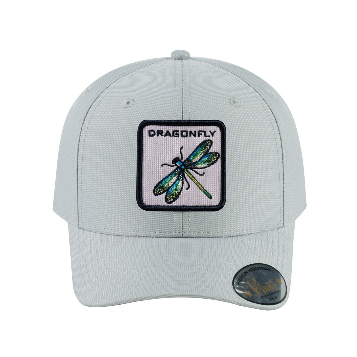 Dragonfly V2 6-Panel Baseball Cap with Light Grey front and Light Grey back