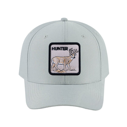 Hunter V2 6-Panel Baseball Cap with Light Grey front and Light Grey back