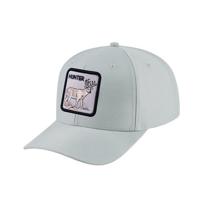 Hunter V2 6-Panel Baseball Cap with Light Grey front and Light Grey back