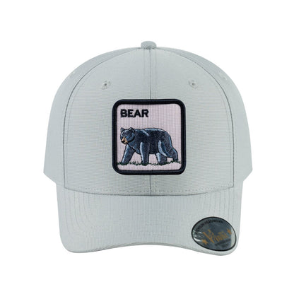 Bear V2 6-Panel Baseball Cap with Light Grey front and Light Grey back