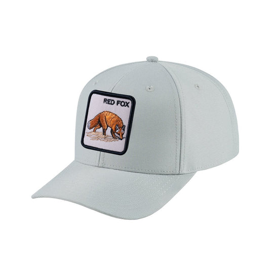 Red Fox V2 6-Panel Baseball Cap with Light Grey front and Light Grey back