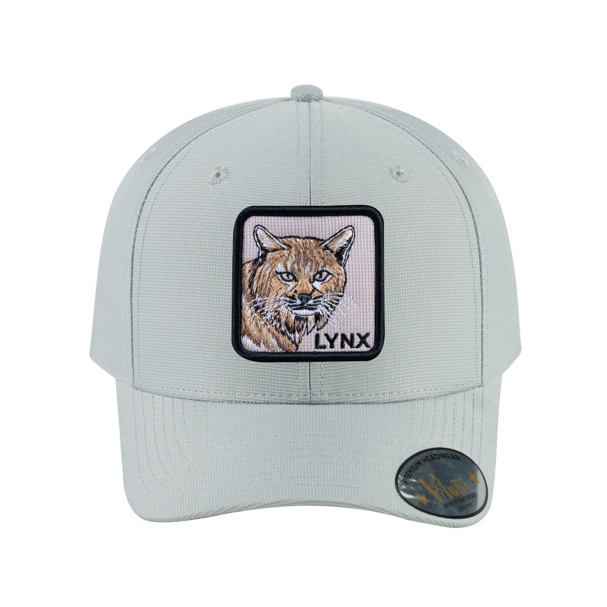 Lynx V2 6-Panel Baseball Cap with Light Grey front and Light Grey back
