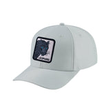 Leopard V2 6-Panel Baseball Cap with Light Grey front and Light Grey back