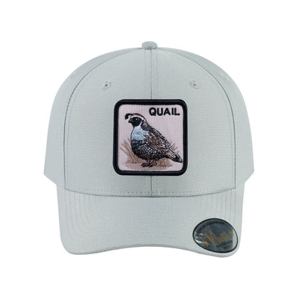 Quail V2 6-Panel Baseball Cap with Light Grey front and Light Grey back