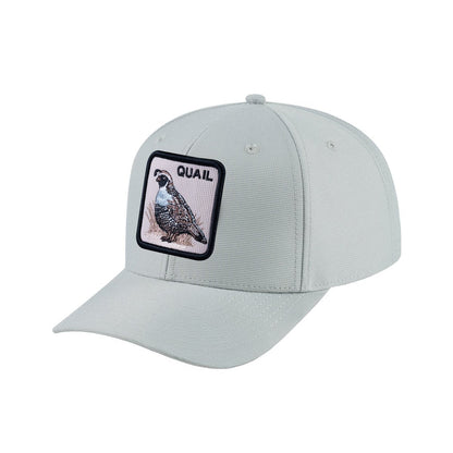 Quail V2 6-Panel Baseball Cap with Light Grey front and Light Grey back