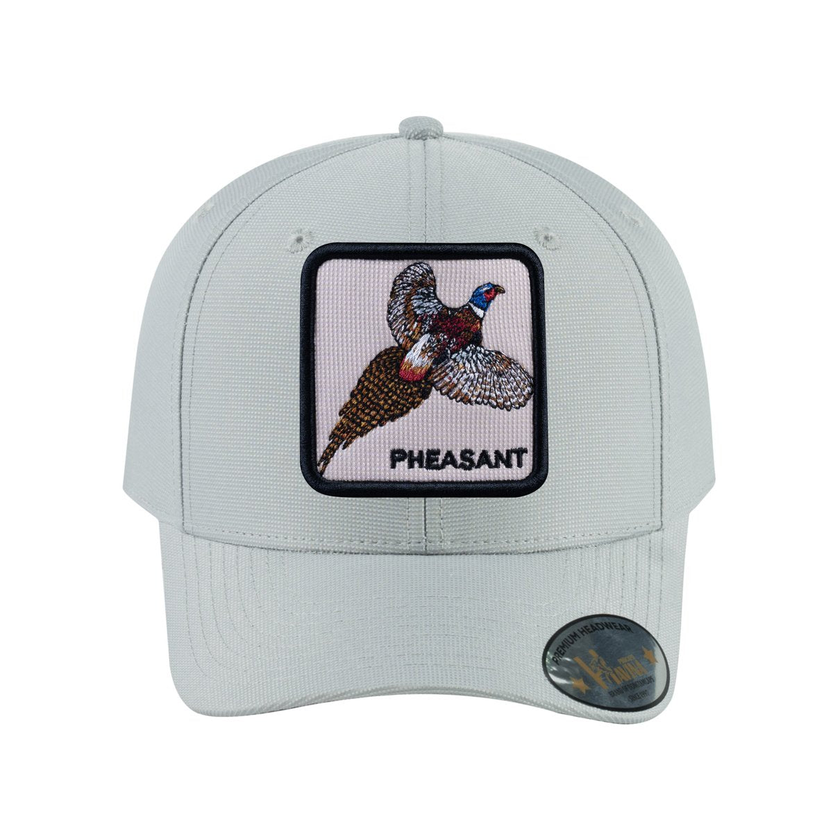 Pheasant V2 6-Panel Baseball Cap with Light Grey front and Light Grey back